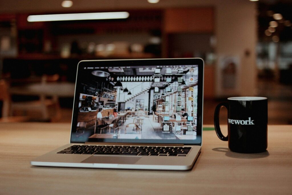 Laptop on a modern desk representing AI productivity tools